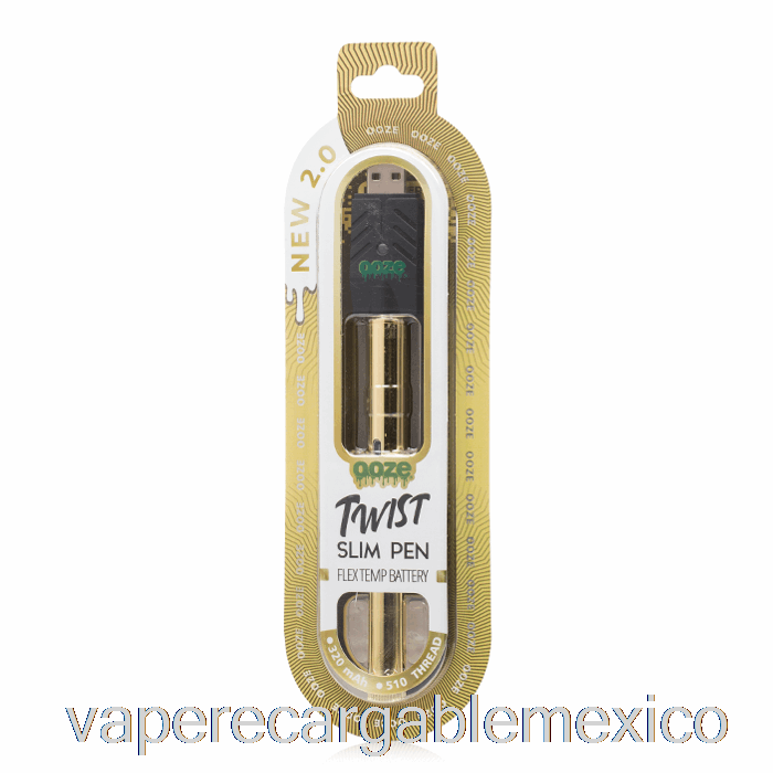 Vape Recargable Ooze Slim Twist Pen 2.0 Flex Temp Batería Lucky Gold